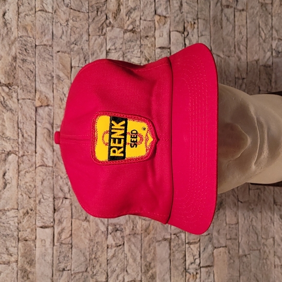 Vintage K Brand Red Renk Seed Farm Snapback Hat - Picture 1 of 7